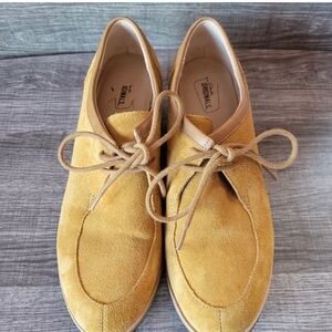 Clarks, Phenia Strand Lace-up Bronze Suede Leather Lace-up Oxford, Size 6.5